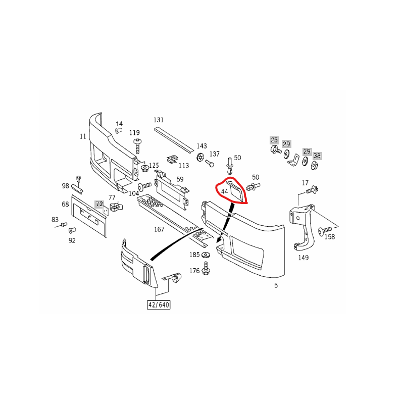 Pare boue coté G pour Mercedes - A 9418850574