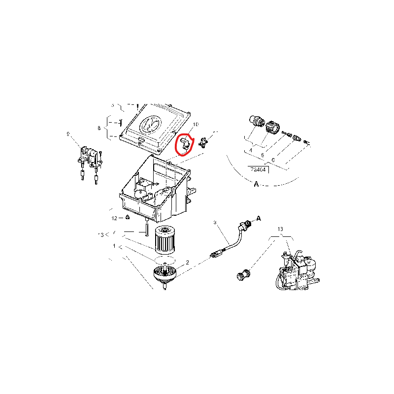 Capteur de pression AD blues pour Renault - 7421390067