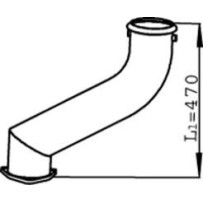 Tube de sortie après silencieux pour DAF 1443454