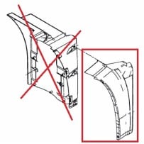 Cache latéral, d'aile avant droite, partie arrière, emplacement capteur de radar, pour Man 81612100898
