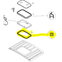 Joint de toit intérieur pour Iveco 504067042