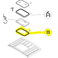 Joint de toit intérieur pour Iveco 504067042