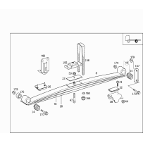 Lames de ressort arrière pour Mercedes Benz A9743200206