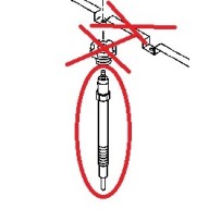 Bougie de préchauffage, en origine, pour Renault 7421049421