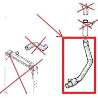 Durite inférieur radiateur d'eau pour Renault 7421424757