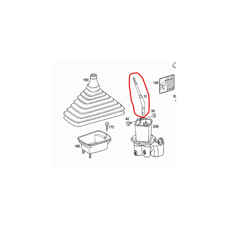 Levier de vitesse pour Mercedes - A 9432680024