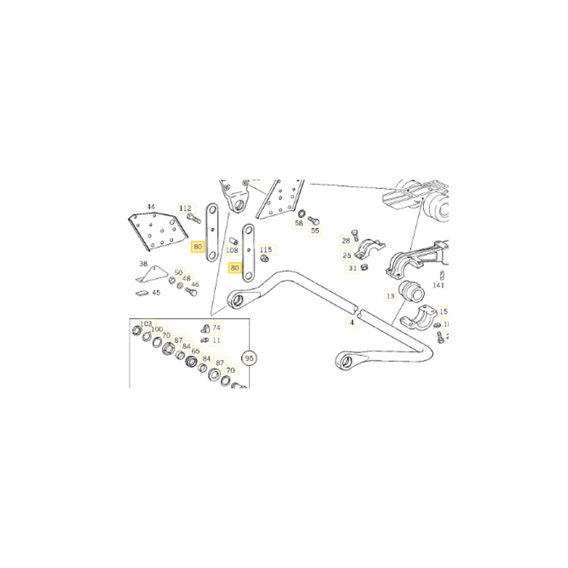 Tige, stabilisateur ar pour Mercedes-Benz 3523260416