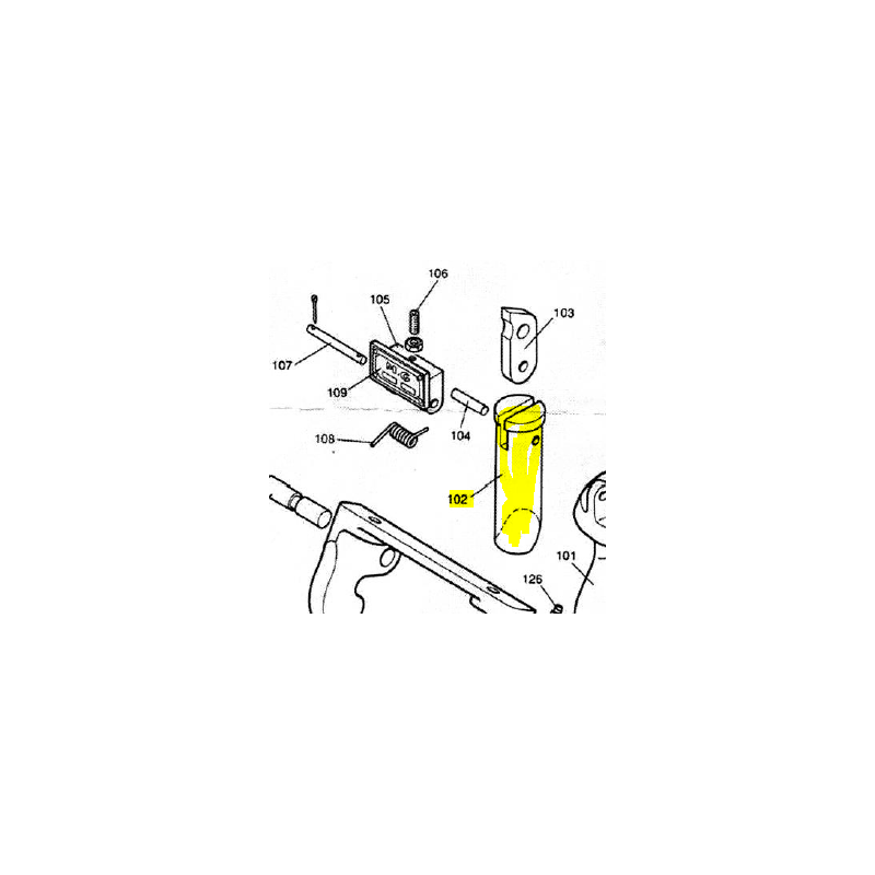 Axe central complet N° 102 + 103 + 104 crochet MG