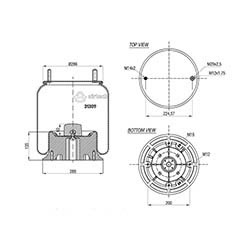 Coussin d'air pour Remorque Trouillet F01008696
