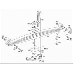Vis de lames arrière à l'avant  avec écrous pour Mercedes Benz N308765024011