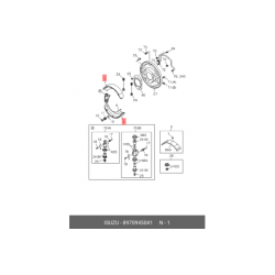 Garniture de frein AR pour Isuzu 8970945041