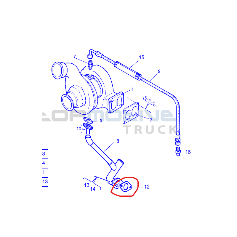 Lot de 6 joint de turbocompresseur pour Renault - 5010437099