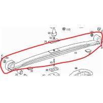 Lame de ressort AV pour Mercedes - A 0003201102