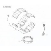 JEU GARNITURES  381X152 - 12 TROUS avec Rivets pour Renault Trucks 5001832024