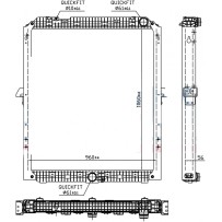Radiateur  sans cadre  pour Mercedes-Benz 9605003401