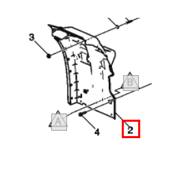 Aile garde boue sur cabine à droite pour  Renault Trucks 7482647583