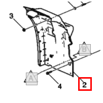 Aile garde boue sur cabine à droite pour  Renault Trucks 7482647583