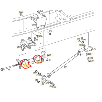 Palier de boite de transfert pour Mercedes - A 6212850003