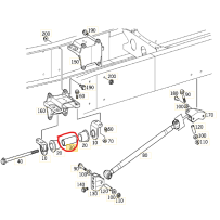 Tube entretoise de boite de transfert pour Mercedes - A 6212850053