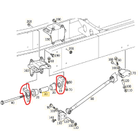 Palier de boite de transfert pour Mercedes - A 6252850103