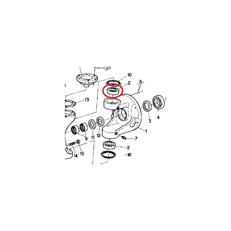 Roulement à rouleaux  pour Renault Midliner, Midlum, D-Truck