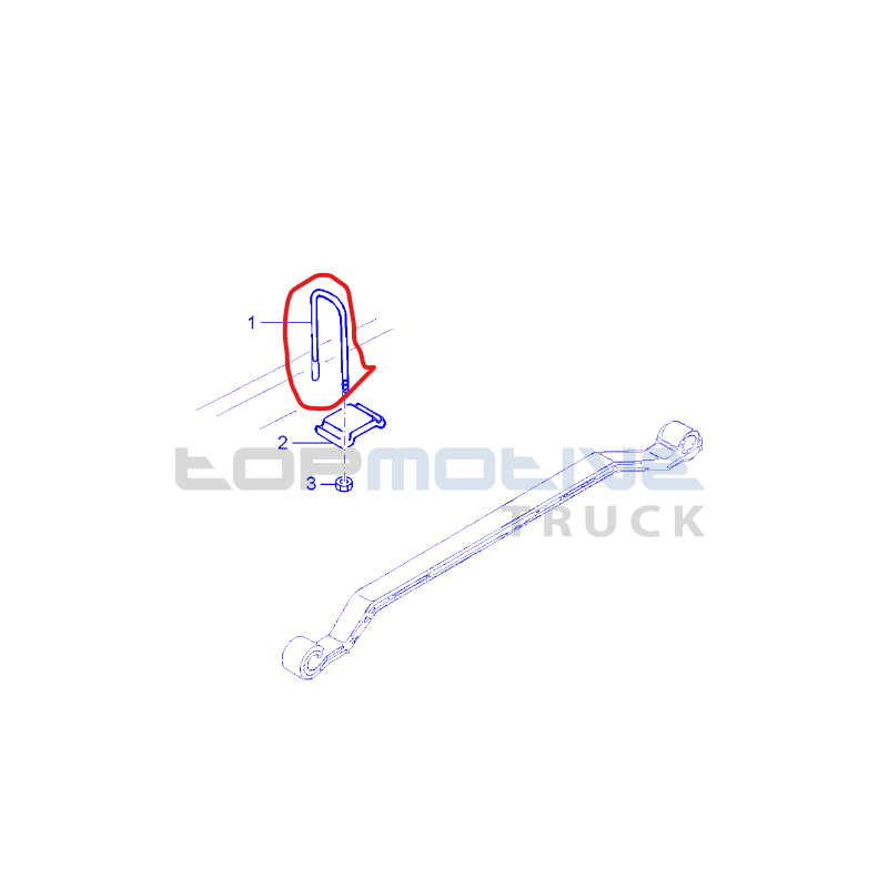 Etrier de lame de ressort AR pour Renault - 7485124462