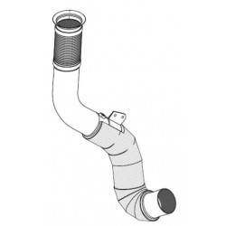 Tube avant avec flexible, entre turbo et silencieux, pour Iveco 5801436372