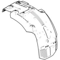 Aile Intérieur garde boue Avant Gauche pour Volvo 82637643
