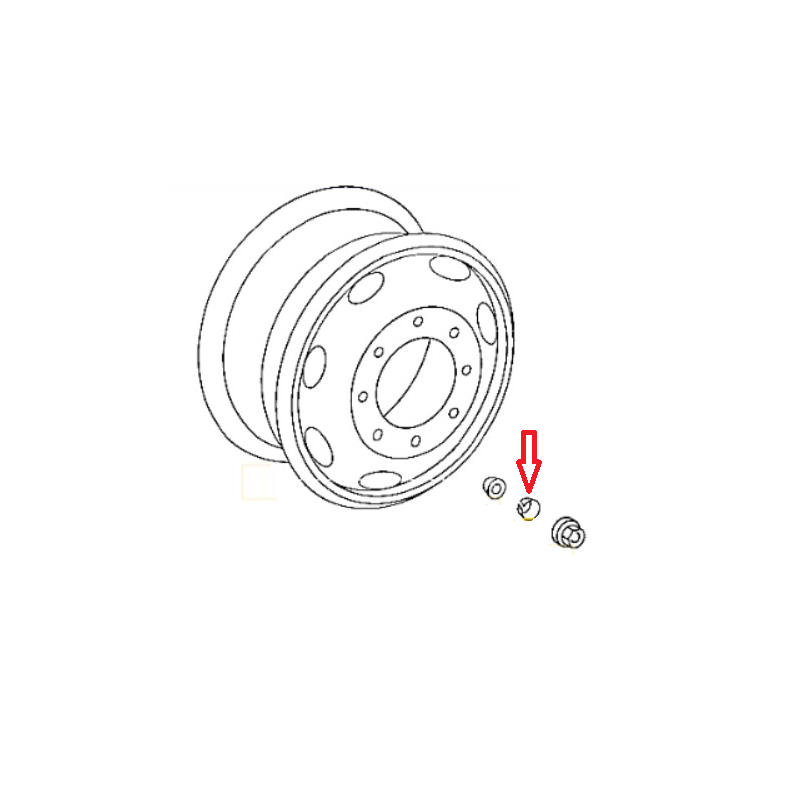 Lot de 12 Rondelles "élastique" de centrage de roue sur goujon, pour Mercedes A 9909909709