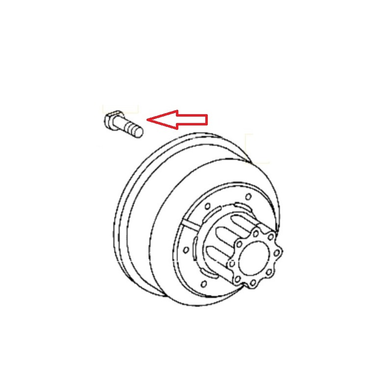 Lot de 12 goujons de roue pour Mercedes A 9904020300