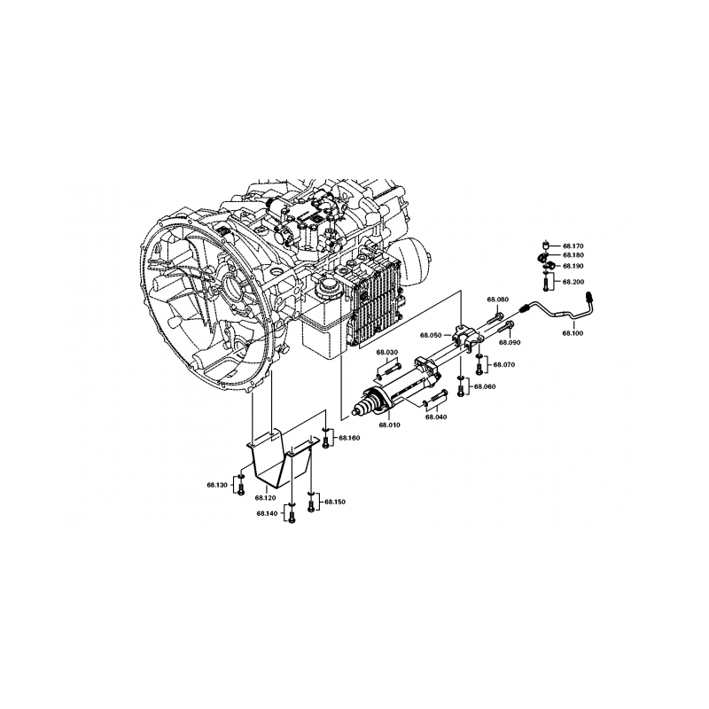 Récepteur d'embrayage automatique pour Renault Trucks 7421155778