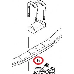 Goupille entretoise de lame arrière pour Renault 5005035145