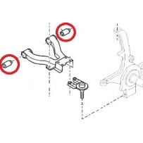 Douille de bras de suspension inférieur, à l'unité, en origine, pour Renault 5001875060