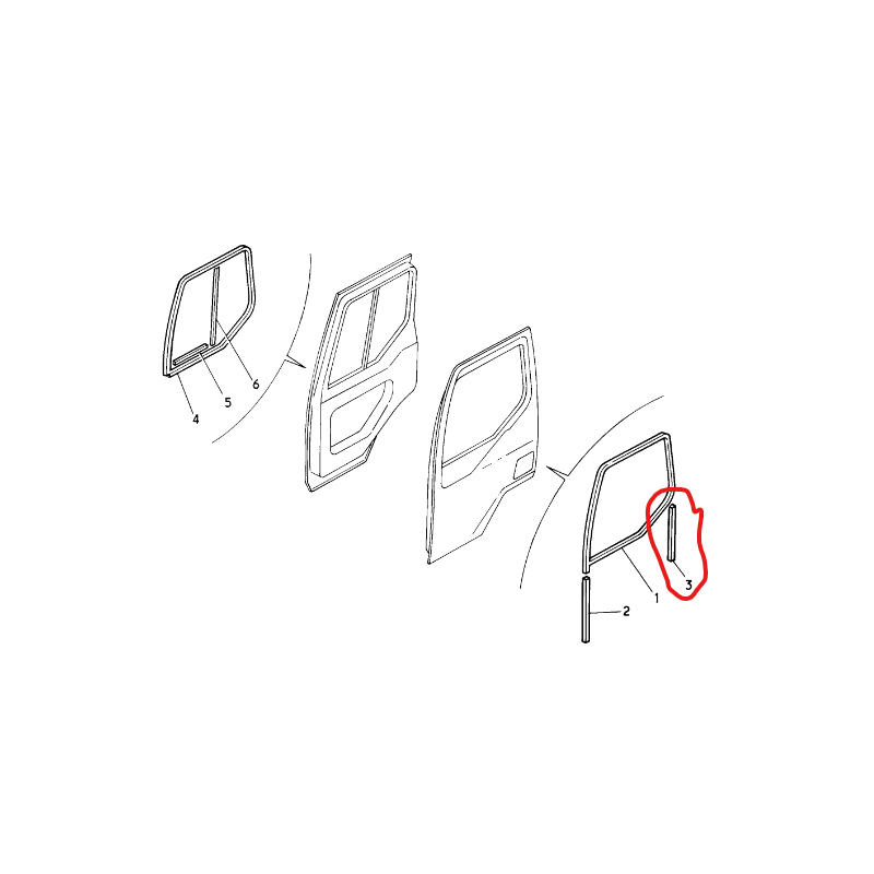 Joint de porte G pour Renault - 5010225560