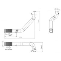 Tuyau d'échappement avant pour Iveco 41210818