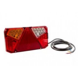 Feu arrière LED rectangulaire droit, 12-24V, 242x134x36.5mm,