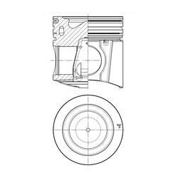 Piston, complet avec segments pour IVECO 2995836