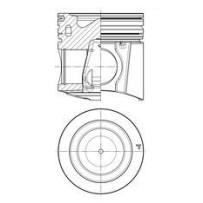 Piston, complet avec segments pour IVECO 2995836