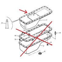 Carter d'huile moteur inférieur, sans joint, monté à la pâte, pour Renault 5010258674