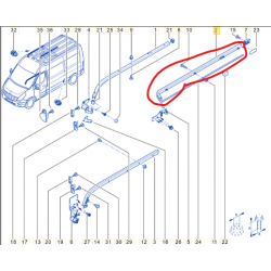 Rail de guidage centrale de porte latérale D pour Renault Master - 7485122582