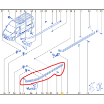 Guidage inférieur de porte latérale G pour Renault- 7485122176