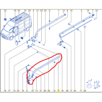 Guidage inférieur de porte latérale D pour Renault- 7485122175