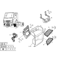 Caisson d'emmarchement gauche pour Renault Trucks  7420793092