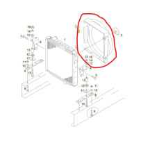 Guidage d'air de radiateur pour Man - 81066200152