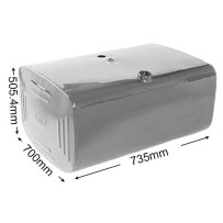Réservoir G.O Aluminium 200L Dim 505 x 700 x 735 pour Scania 2271135
