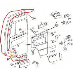 Joint de porte AV D pour...
