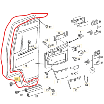 Joint de porte AV D pour Mercedes - A 6706971098