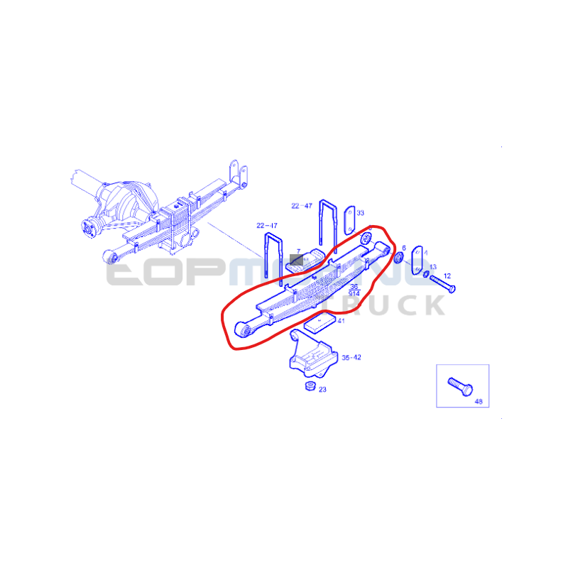 Ressort AR pour Iveco Eurocargo 98412125