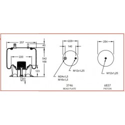 Coussin d'air arrière pour Renault Midlum - 5010383616