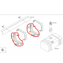 Support de réservoir de carburant pour Iveco - 504074891
